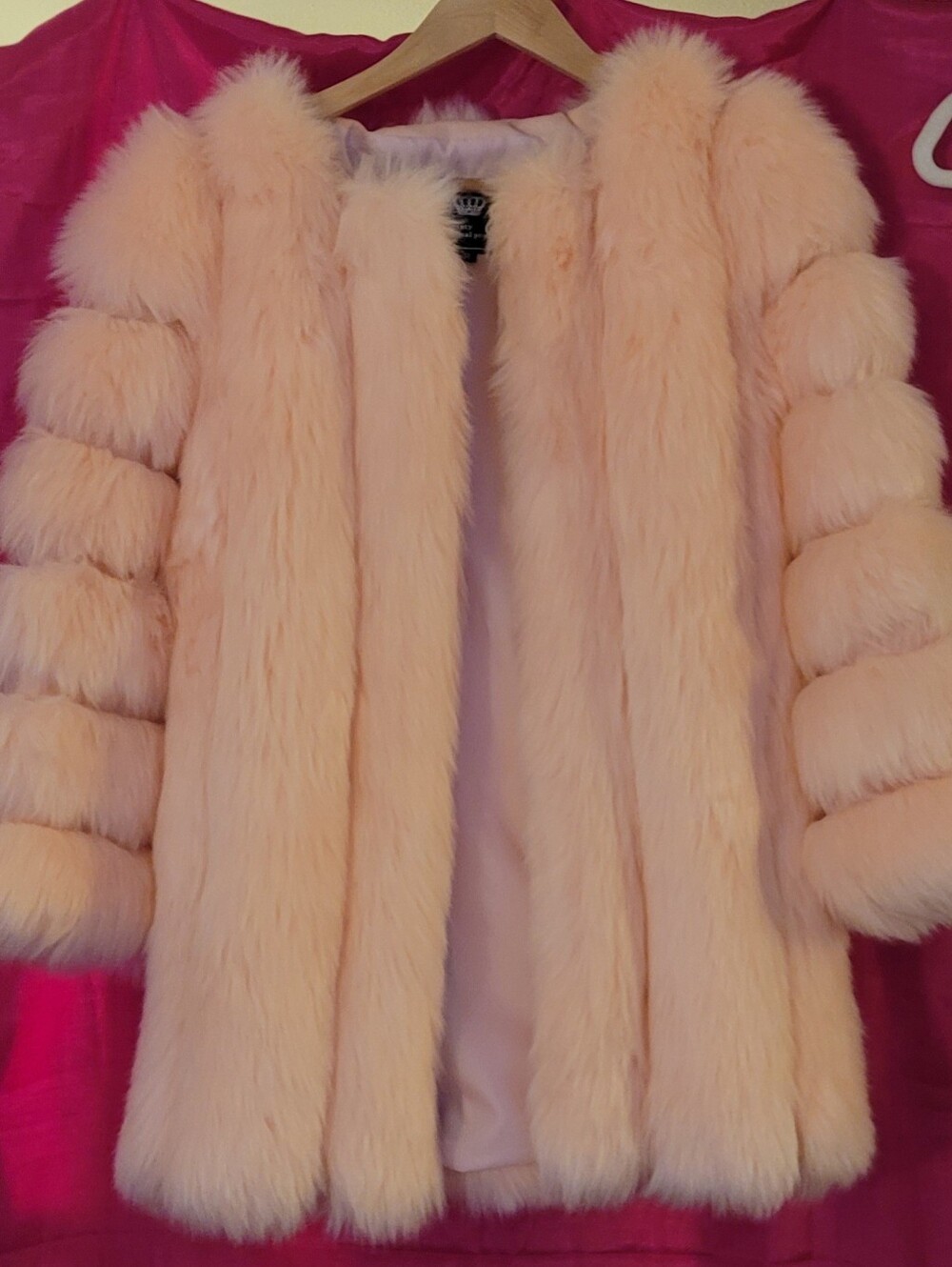 Pink Faux Fur Coat